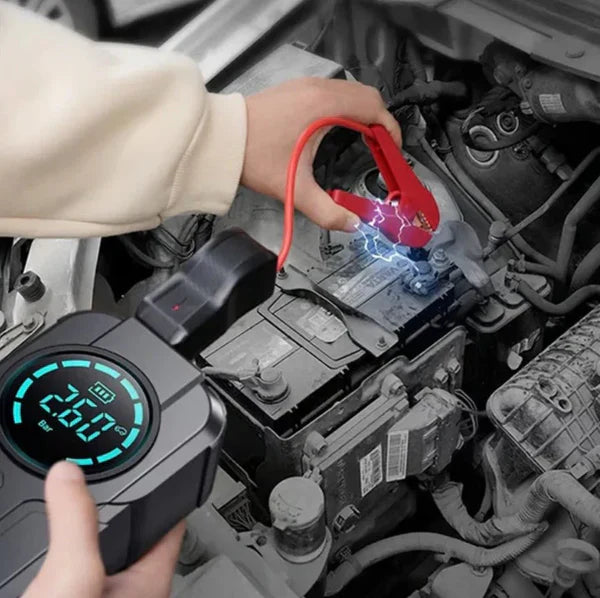 Novara™Jump Starter With Air Pump هيكساليفينغ™ جهاز تشغيل البطارية مع منفاخ هواء