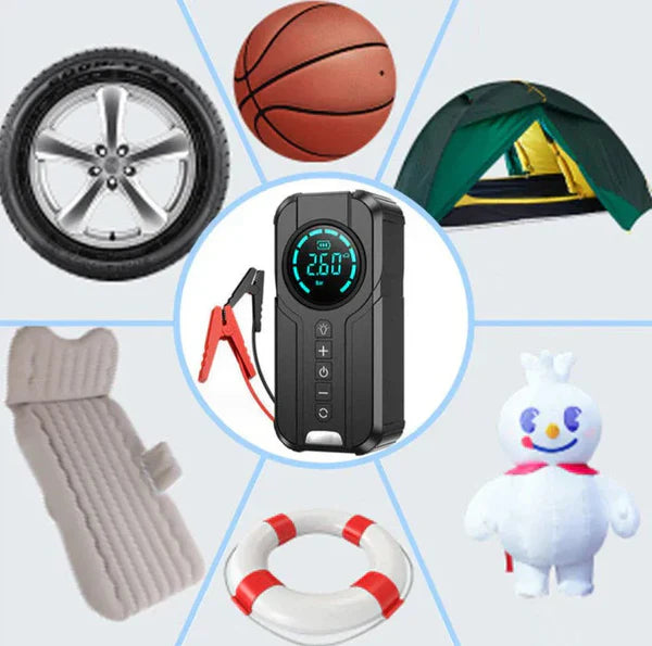 Novara™Jump Starter With Air Pump هيكساليفينغ™ جهاز تشغيل البطارية مع منفاخ هواء