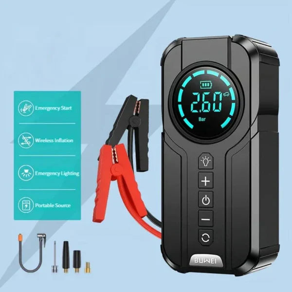 Novara™Jump Starter With Air Pump هيكساليفينغ™ جهاز تشغيل البطارية مع منفاخ هواء